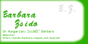 barbara zsido business card